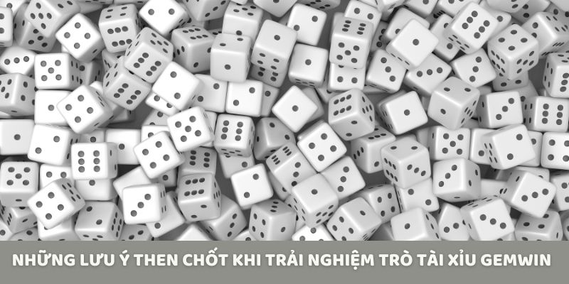 Các lưu ý quan trọng khi trải nghiệm tài xỉu Gemwin